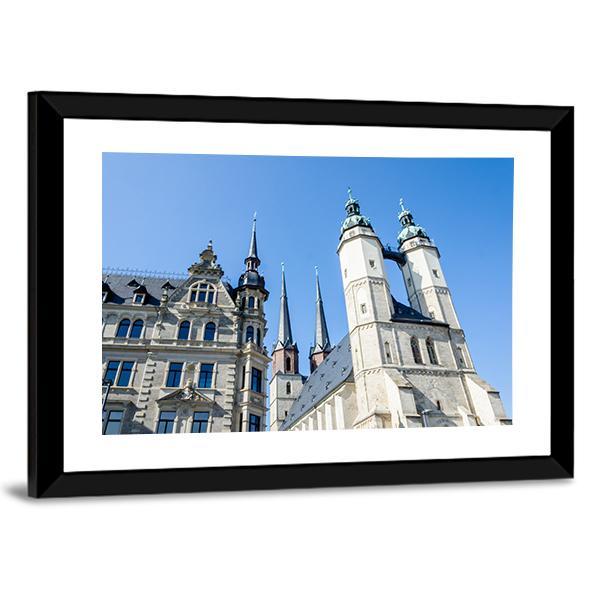 Church In Halle Canvas Wall Art-3 Horizontal-Gallery Wrap-25" x 16"-Tiaracle