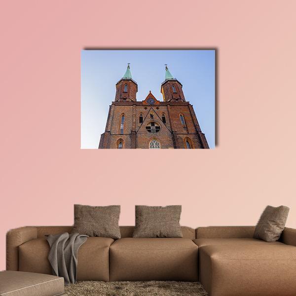 Church Of Virgin Mary Poland Canvas Wall Art-1 Piece-Gallery Wrap-36" x 24"-Tiaracle