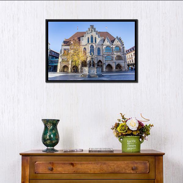 City Hall In Hildesheim Canvas Wall Art-3 Horizontal-Gallery Wrap-25" x 16"-Tiaracle