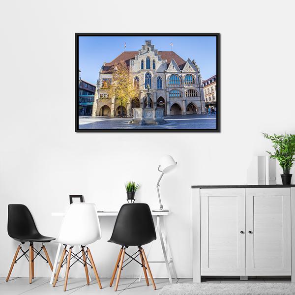 City Hall In Hildesheim Canvas Wall Art-3 Horizontal-Gallery Wrap-25" x 16"-Tiaracle