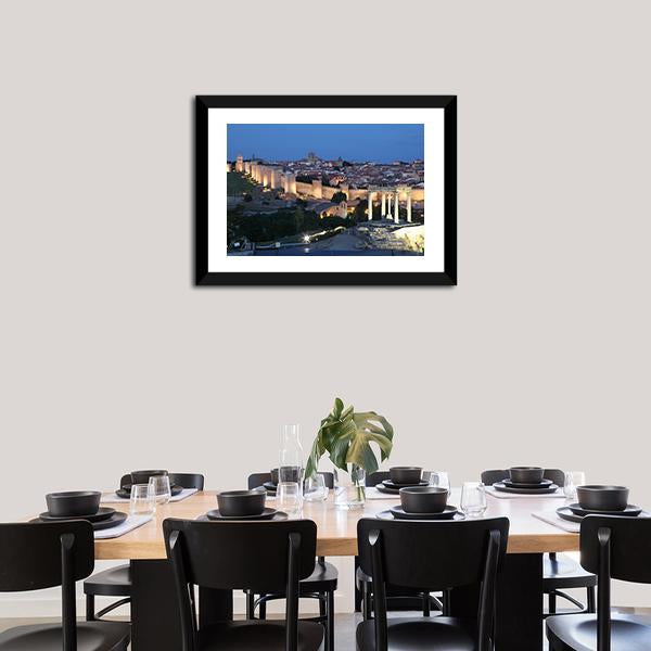 City Of Avila Spain Canvas Wall Art-3 Horizontal-Gallery Wrap-25" x 16"-Tiaracle