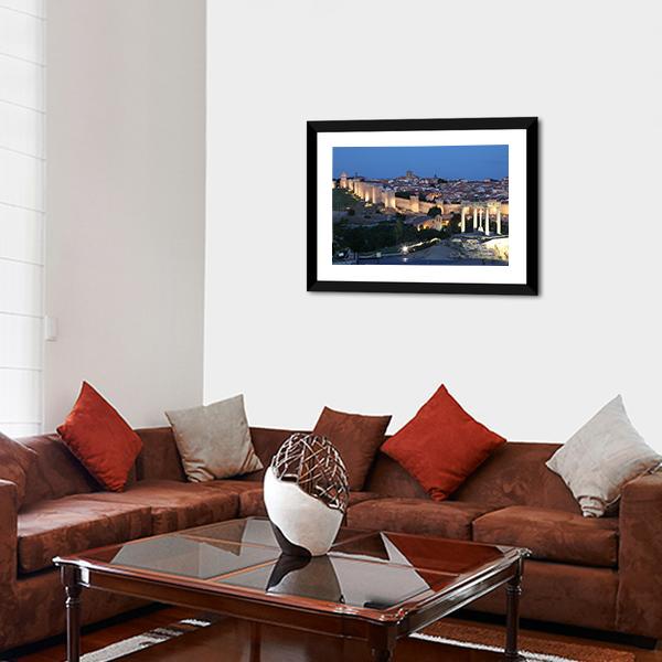 City Of Avila Spain Canvas Wall Art-3 Horizontal-Gallery Wrap-25" x 16"-Tiaracle