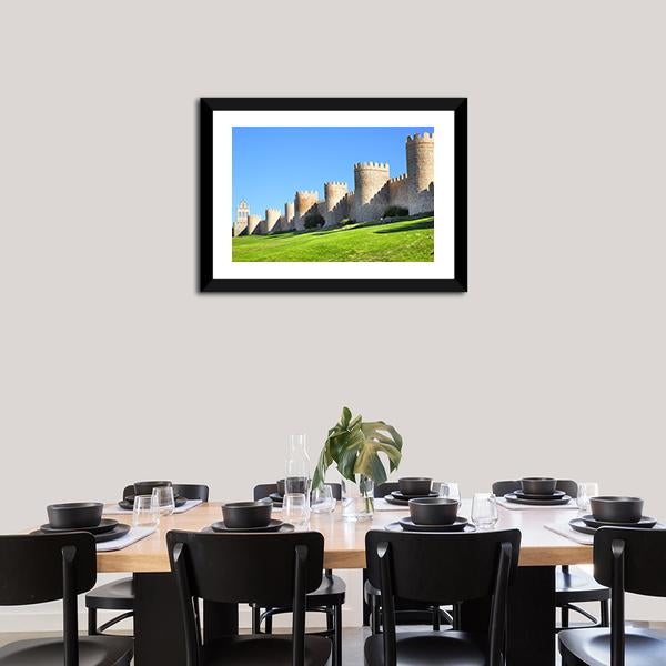 City Walls Of Avila Canvas Wall Art-5 Horizontal-Gallery Wrap-22" x 12"-Tiaracle