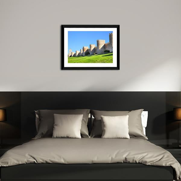 City Walls Of Avila Canvas Wall Art-3 Horizontal-Gallery Wrap-25" x 16"-Tiaracle