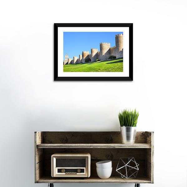 City Walls Of Avila Canvas Wall Art-5 Horizontal-Gallery Wrap-22" x 12"-Tiaracle