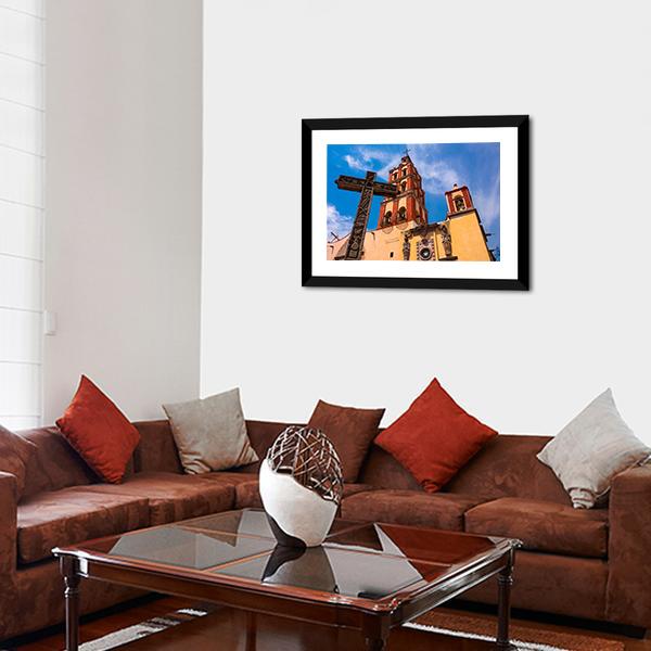 Colonial Traditional Church Canvas Wall Art-3 Horizontal-Gallery Wrap-25" x 16"-Tiaracle
