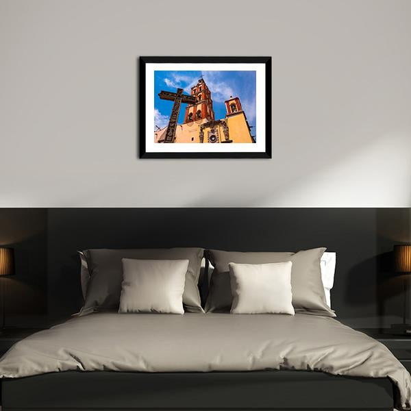 Colonial Traditional Church Canvas Wall Art-3 Horizontal-Gallery Wrap-25" x 16"-Tiaracle