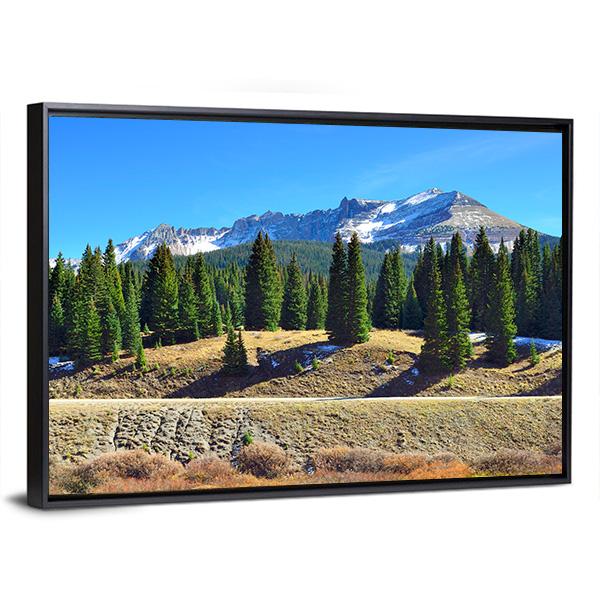 Colorado Mountains During Fall Canvas Wall Art-3 Horizontal-Gallery Wrap-25" x 16"-Tiaracle