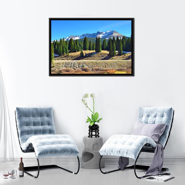 Colorado Mountains During Fall Canvas Wall Art-3 Horizontal-Gallery Wrap-25" x 16"-Tiaracle