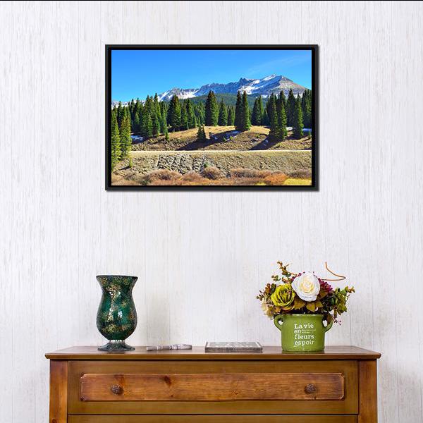 Colorado Mountains During Fall Canvas Wall Art-3 Horizontal-Gallery Wrap-25" x 16"-Tiaracle