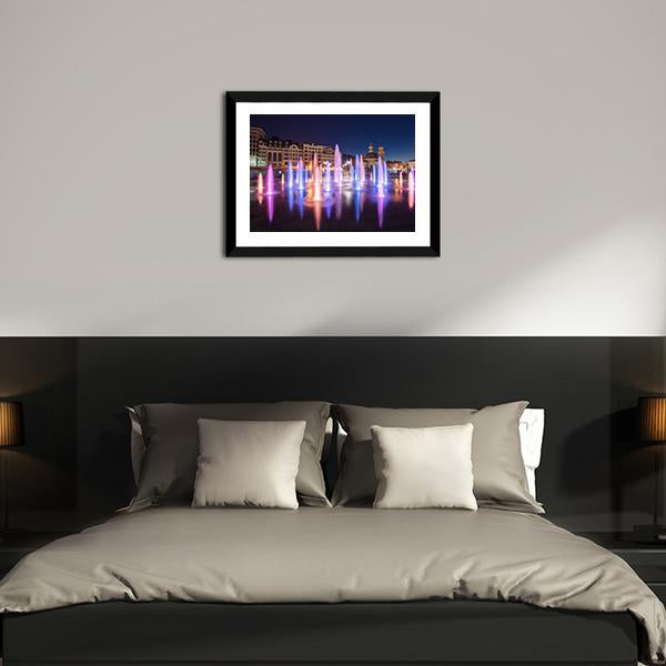 Colorful Fountains Canvas Wall Art-3 Horizontal-Gallery Wrap-25" x 16"-Tiaracle