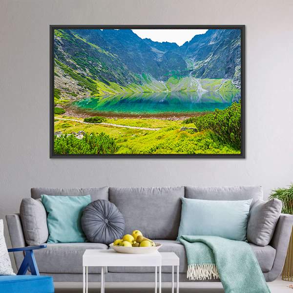 Czarny Staw Lake Canvas Wall Art-3 Horizontal-Gallery Wrap-25" x 16"-Tiaracle