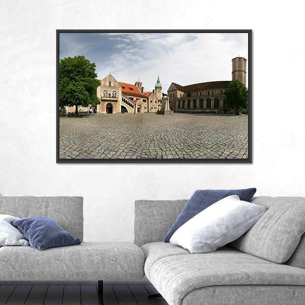 Dankwarderode Castle Canvas Wall Art-1 Piece-Floating Frame-24" x 16"-Tiaracle