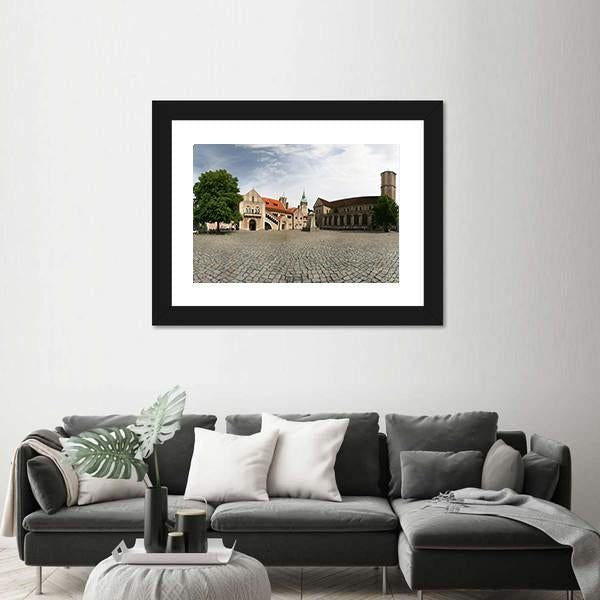 Dankwarderode Castle Canvas Wall Art-1 Piece-Framed Print-20" x 16"-Tiaracle
