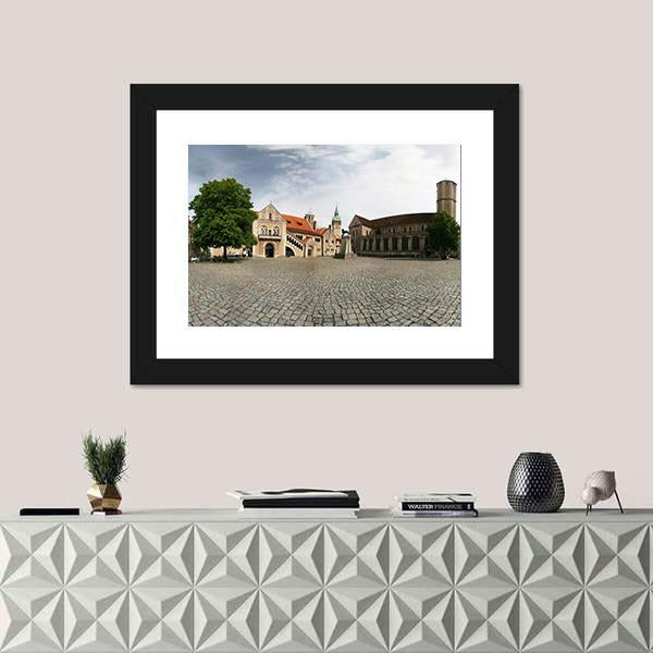 Dankwarderode Castle Canvas Wall Art-3 Horizontal-Gallery Wrap-25" x 16"-Tiaracle