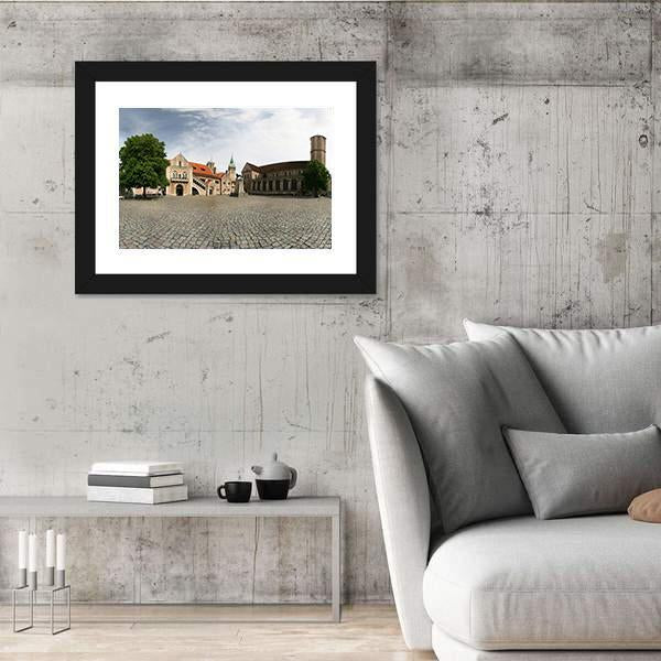 Dankwarderode Castle Canvas Wall Art-3 Horizontal-Gallery Wrap-25" x 16"-Tiaracle