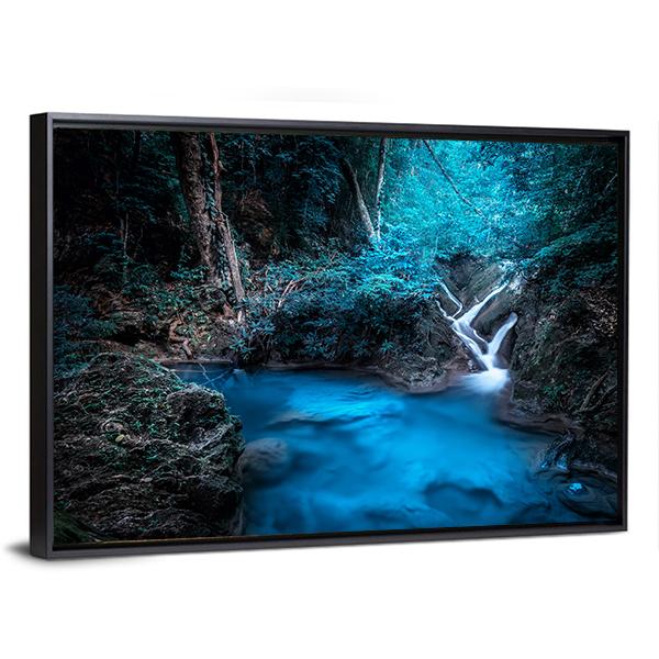 Deep Tropical Rain Forest Canvas Wall Art-3 Horizontal-Gallery Wrap-25" x 16"-Tiaracle