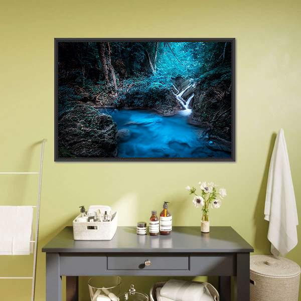 Deep Tropical Rain Forest Canvas Wall Art-3 Horizontal-Gallery Wrap-25" x 16"-Tiaracle