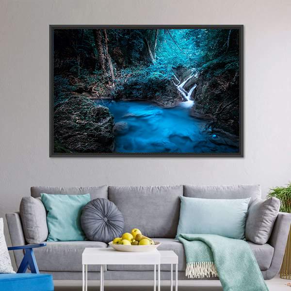 Deep Tropical Rain Forest Canvas Wall Art-3 Horizontal-Gallery Wrap-25" x 16"-Tiaracle