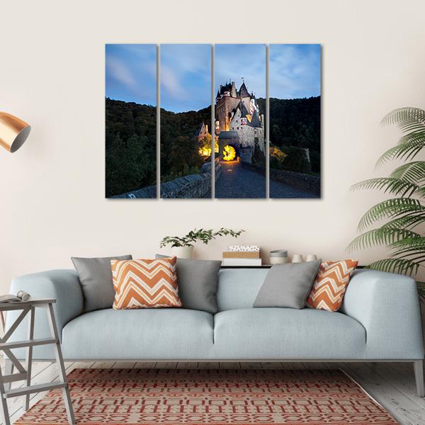 Eltz Castle Germany Canvas Wall Art-4 Horizontal-Gallery Wrap-34" x 24"-Tiaracle
