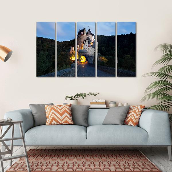 Eltz Castle Germany Canvas Wall Art-5 Horizontal-Gallery Wrap-22" x 12"-Tiaracle