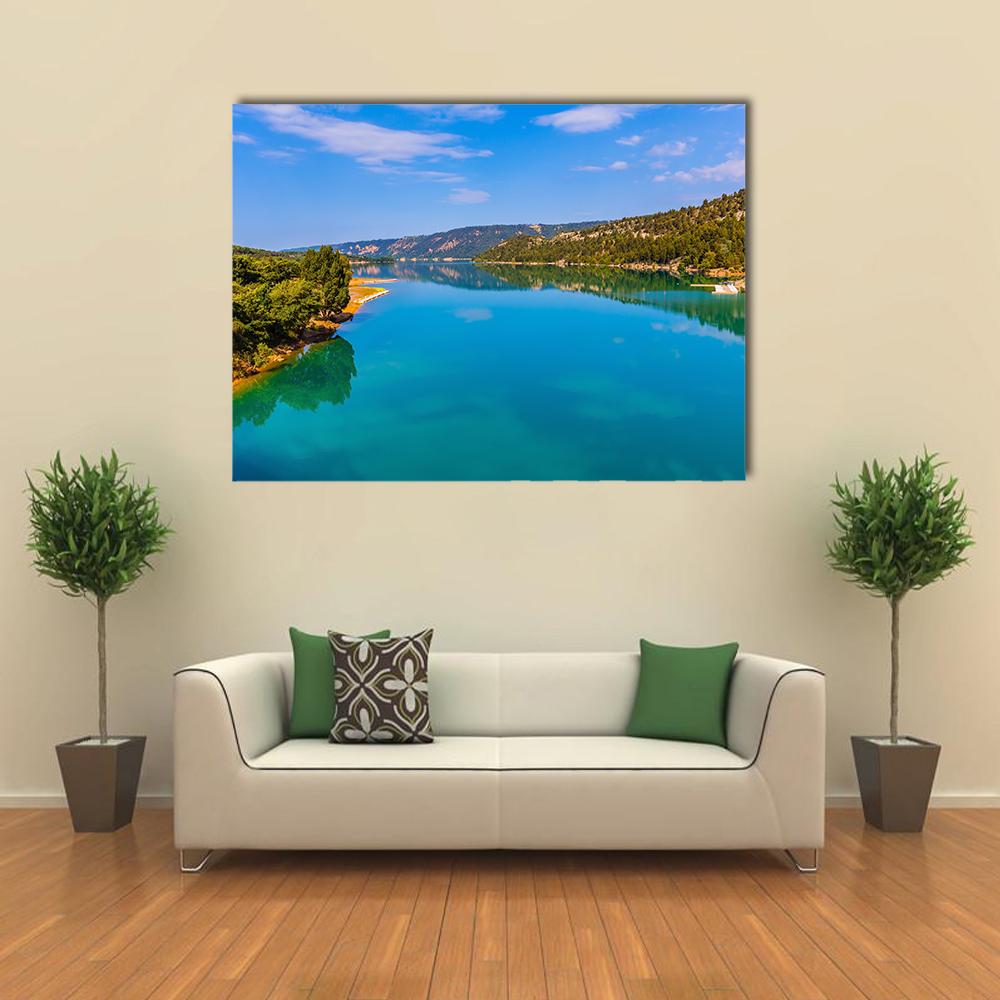 Emerald Green Water Of Lake Sainte Canvas Wall Art-1 Piece-Gallery Wrap-36" x 24"-Tiaracle