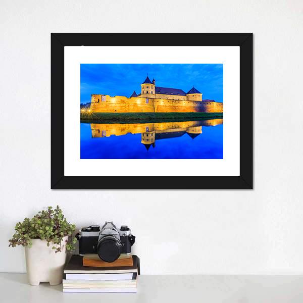 Fagaras Fortress Romania Canvas Wall Art-3 Horizontal-Gallery Wrap-25" x 16"-Tiaracle