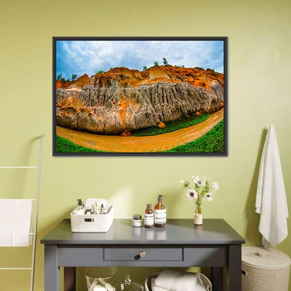 Fairy Stream Vietnam Canvas Wall Art-3 Horizontal-Gallery Wrap-25" x 16"-Tiaracle