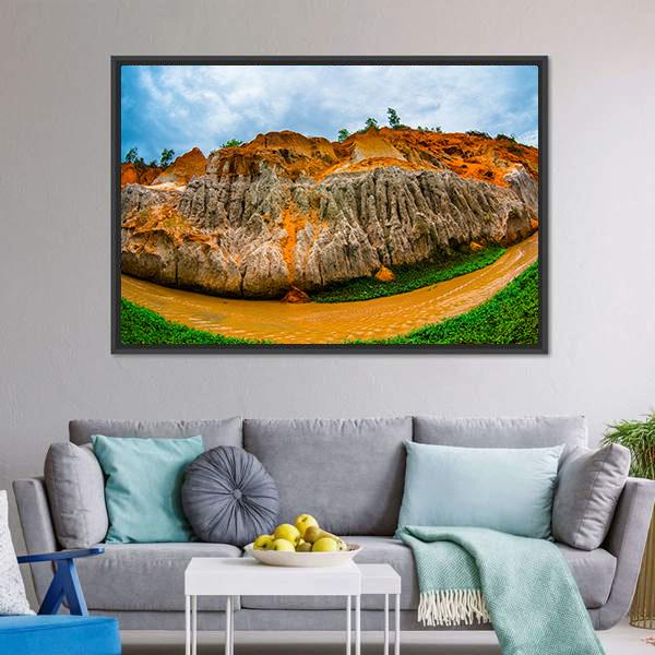 Fairy Stream Vietnam Canvas Wall Art-3 Horizontal-Gallery Wrap-25" x 16"-Tiaracle