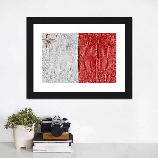 Flag Of Malta Canvas Wall Art-3 Horizontal-Gallery Wrap-25" x 16"-Tiaracle