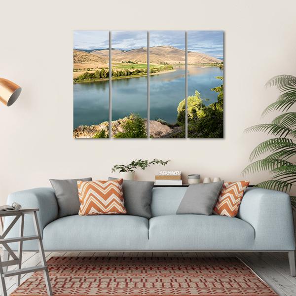 Flathead River In Montana Canvas Wall Art-4 Horizontal-Gallery Wrap-34" x 24"-Tiaracle