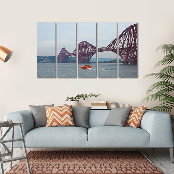 Forth Bridge UK Canvas Wall Art-5 Horizontal-Gallery Wrap-22" x 12"-Tiaracle