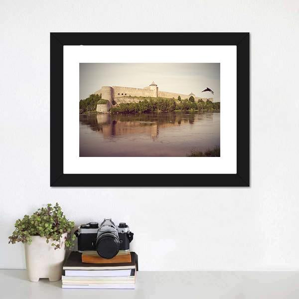 Fortress In Ivangorod Canvas Wall Art-3 Horizontal-Gallery Wrap-25" x 16"-Tiaracle