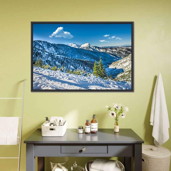 Giewont Mountain Peak Canvas Wall Art-3 Horizontal-Gallery Wrap-25" x 16"-Tiaracle