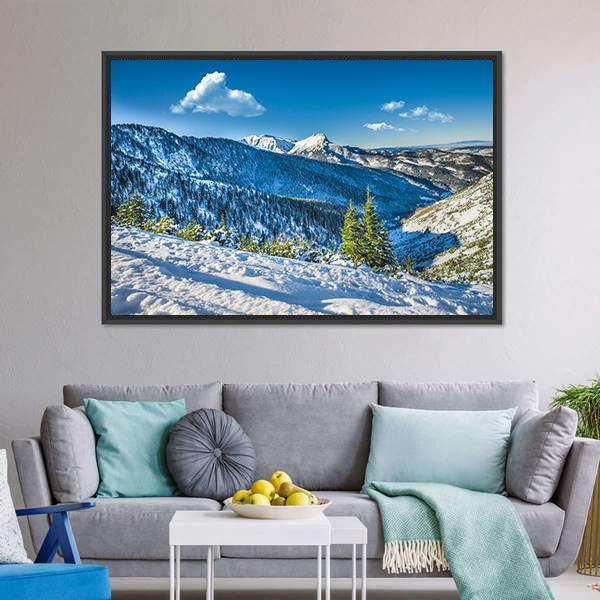 Giewont Mountain Peak Canvas Wall Art-3 Horizontal-Gallery Wrap-25" x 16"-Tiaracle