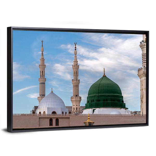 Green Dome Of Medina Canvas Wall Art-3 Horizontal-Gallery Wrap-25" x 16"-Tiaracle