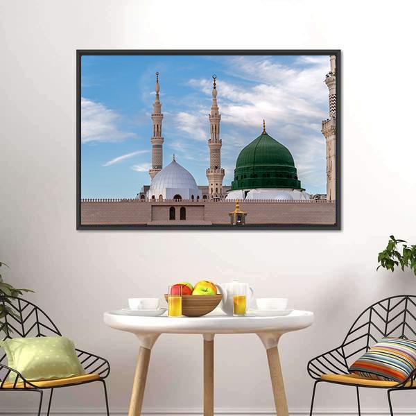 Green Dome Of Medina Canvas Wall Art-3 Horizontal-Gallery Wrap-25" x 16"-Tiaracle
