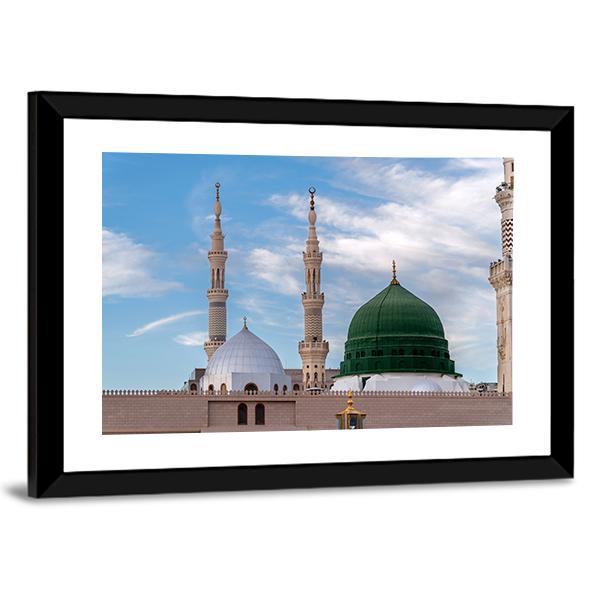 Green Dome Of Medina Canvas Wall Art-3 Horizontal-Gallery Wrap-25" x 16"-Tiaracle