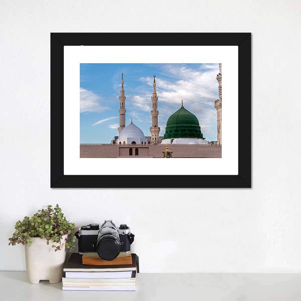 Green Dome Of Medina Canvas Wall Art-3 Horizontal-Gallery Wrap-25" x 16"-Tiaracle