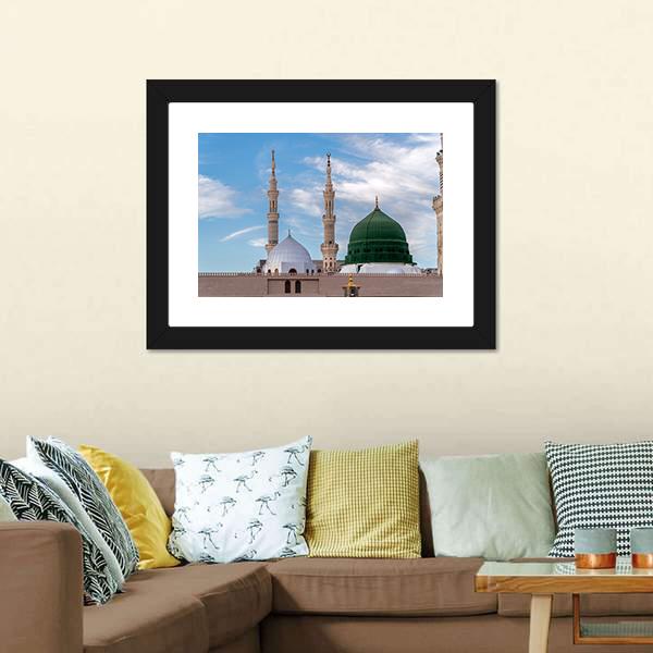 Green Dome Of Medina Canvas Wall Art-3 Horizontal-Gallery Wrap-25" x 16"-Tiaracle