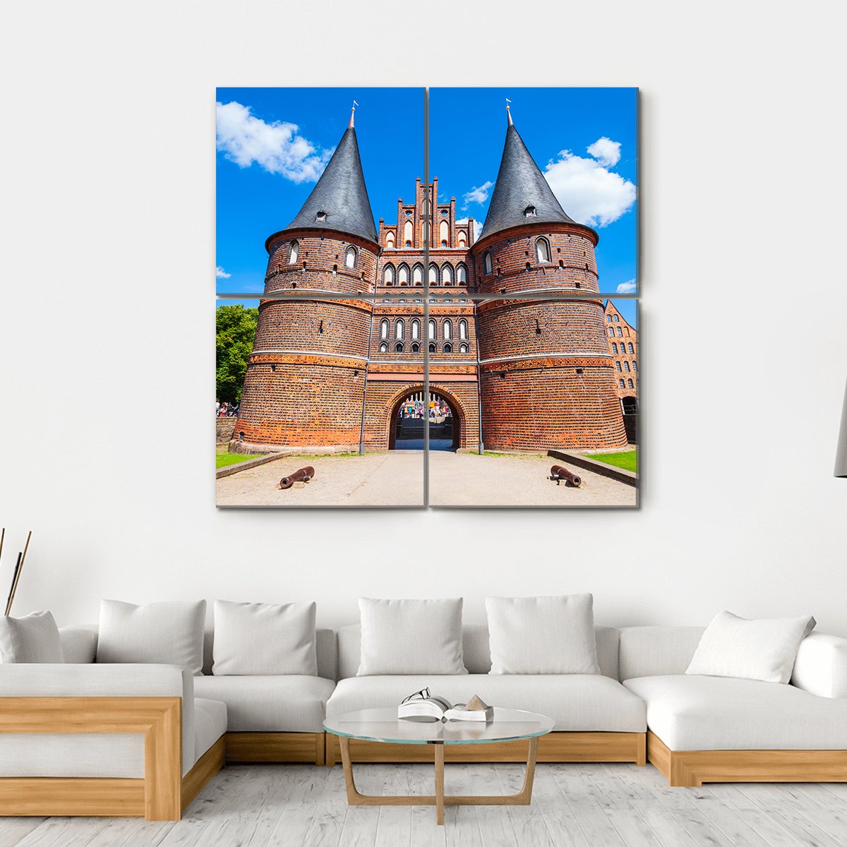 Holsten Gate Germany Canvas Wall Art-4 Square-Gallery Wrap-17" x 17"-Tiaracle