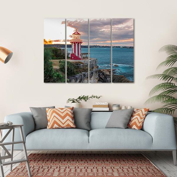 Hornby Lighthouse Sydney Canvas Wall Art-4 Horizontal-Gallery Wrap-34" x 24"-Tiaracle