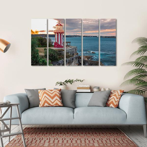 Hornby Lighthouse Sydney Canvas Wall Art-5 Horizontal-Gallery Wrap-22" x 12"-Tiaracle