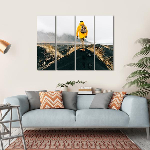 Icelandic Natural Wonders Canvas Wall Art-4 Horizontal-Gallery Wrap-34" x 24"-Tiaracle