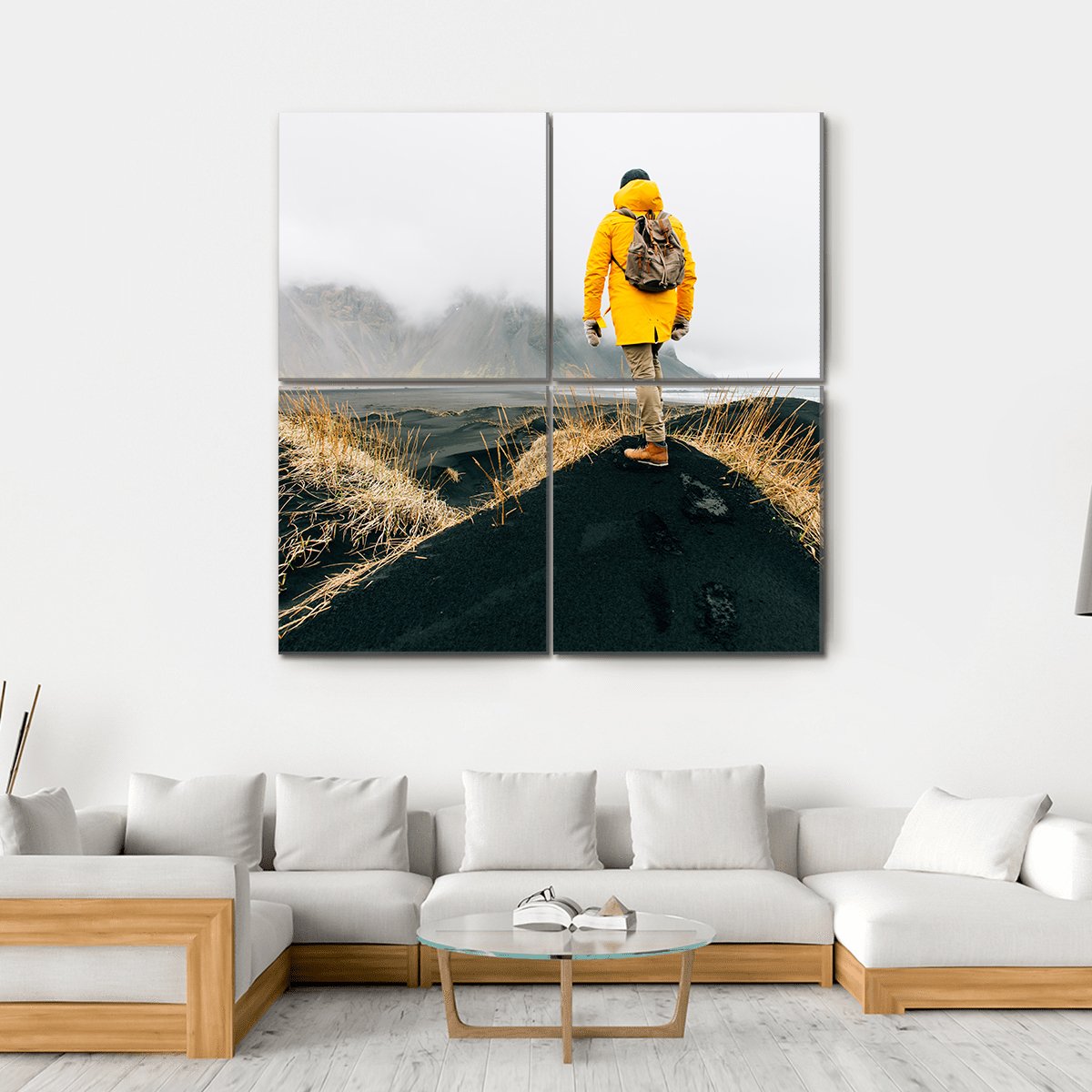 Icelandic Natural Wonders Canvas Wall Art-4 Square-Gallery Wrap-17" x 17"-Tiaracle