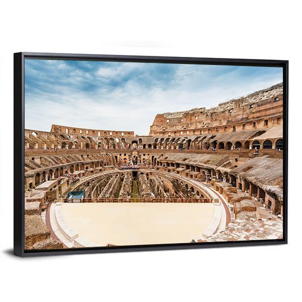 Inside Of Colosseum Canvas Wall Art-3 Horizontal-Gallery Wrap-25" x 16"-Tiaracle
