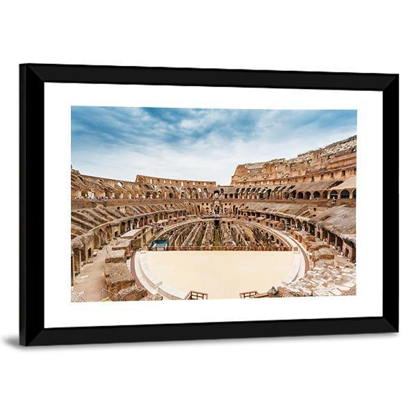 Inside Of Colosseum Canvas Wall Art-3 Horizontal-Gallery Wrap-25" x 16"-Tiaracle
