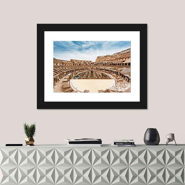 Inside Of Colosseum Canvas Wall Art-3 Horizontal-Gallery Wrap-25" x 16"-Tiaracle