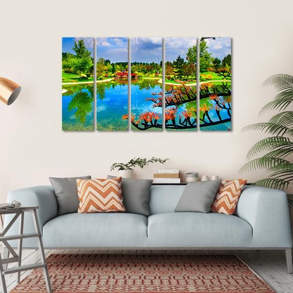 Japanese Garden Canvas Wall Art-5 Horizontal-Gallery Wrap-22" x 12"-Tiaracle