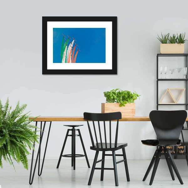 Jets Making Indian Flag Canvas Wall Art-3 Horizontal-Gallery Wrap-25" x 16"-Tiaracle